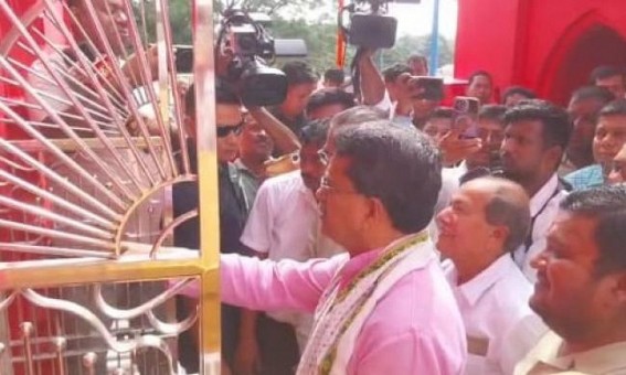 CM Inspects Mata Tripura Sundari Temple in Preparation for PM Modi's Visit CM Inspects Mata Tripura Sundari Temple in Preparation for PM Modi's Visit